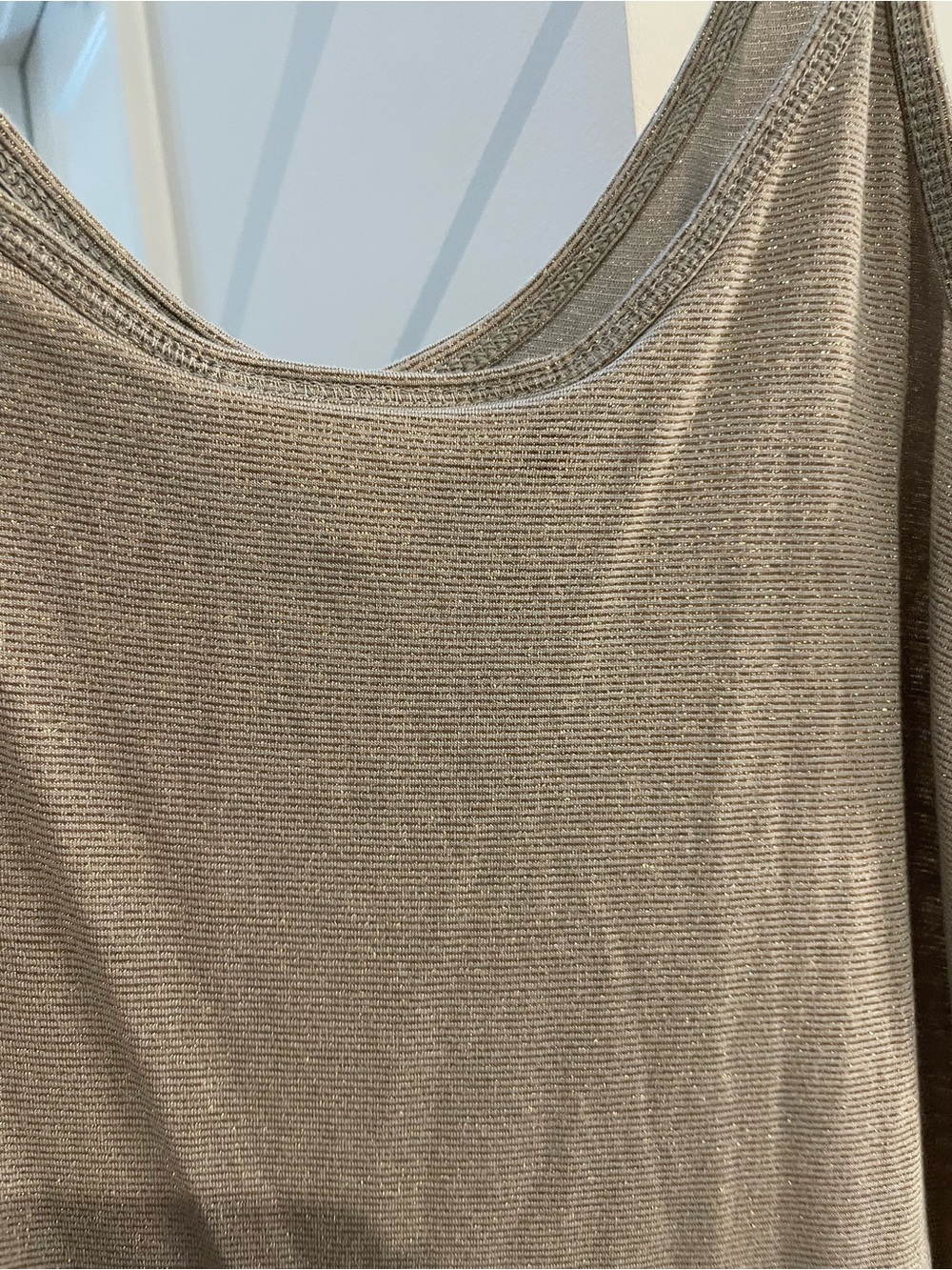Jennifer Lopez Metallic Taupe V-Neck Spaghetti Strap Camisole - Picture 4 of 4